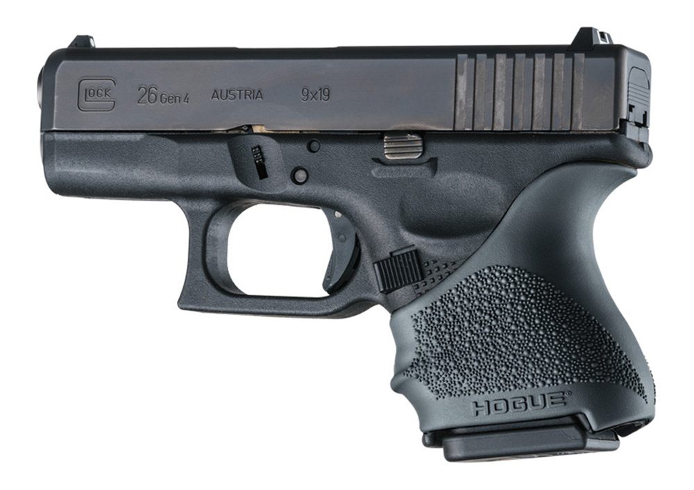 Hogue 18600 HandAll Beavertail Grip Sleeve Compatible w/ Glock 26/27 Black