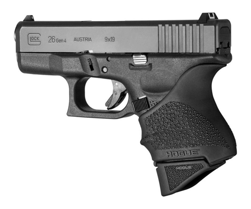 Hogue 18620 Extension Base Pad Fits Glock 26 Compatible w/ 10rd Magazine Bl view 2