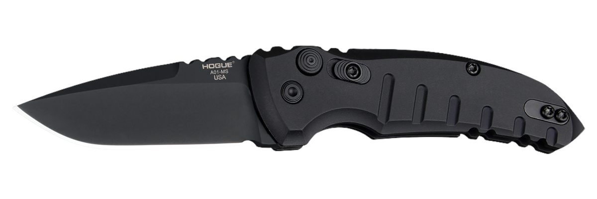 Hogue Knife 24116 A01 2.75in Folding Drop Point Plain Black Cerakote 154CM view 2