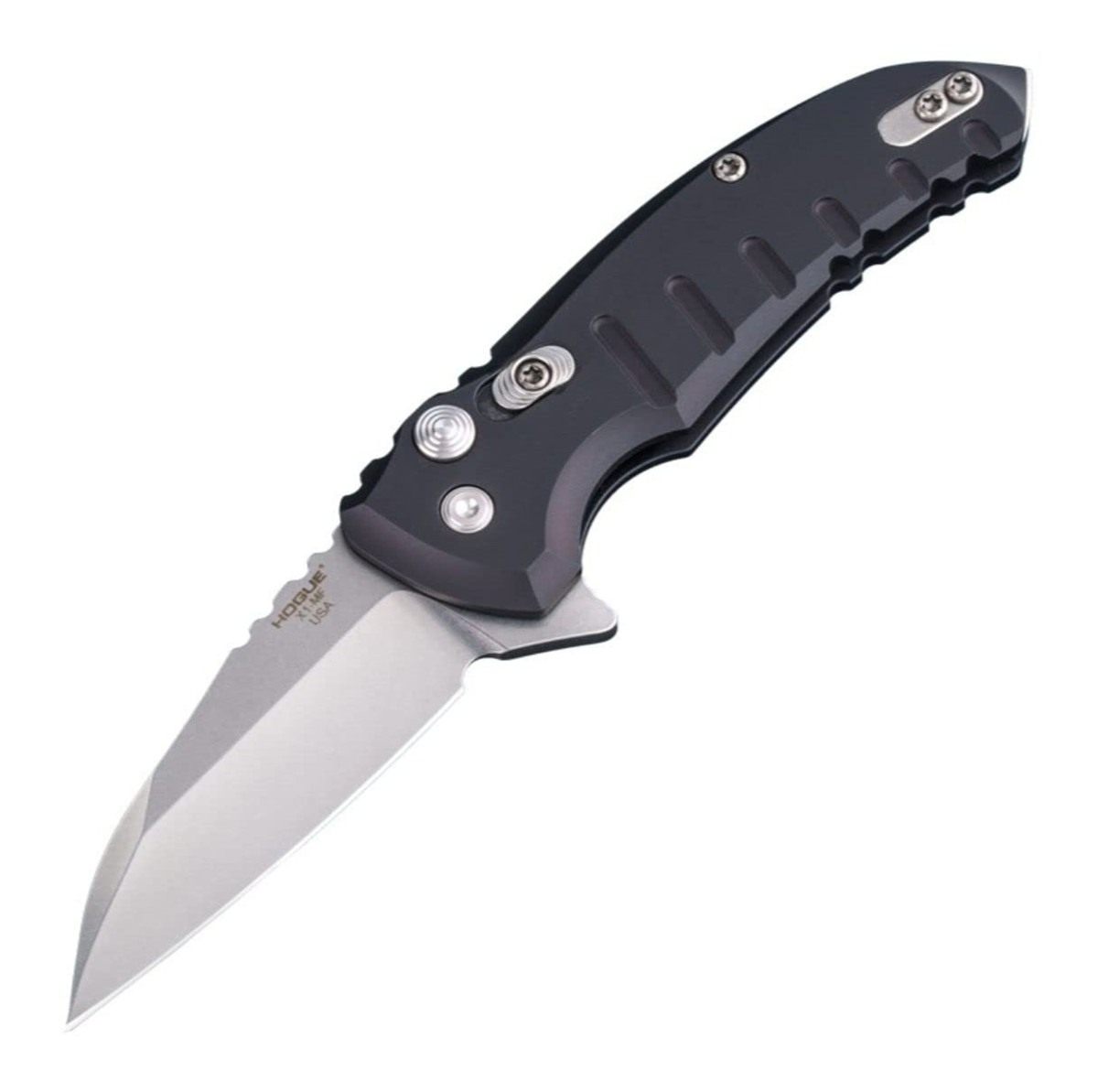 Hogue 24160 X1-Microflip 2.75in Folder Wharncliffe Blade Tumble Finish Alum