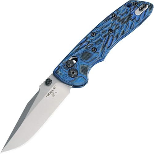 Hogue Deka Able Lock Folding Knife 3.25in CPM-20CV Stonewashed Clip Point B view 2
