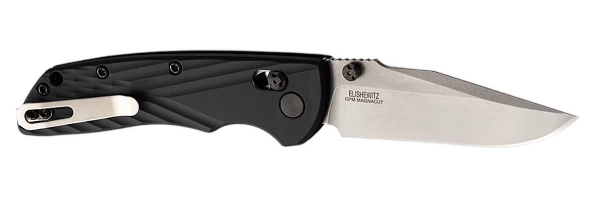 Hogue 24379 Deka 3.25in Folding Clip Point Plain Stone Tumbled CPM MagnaCut