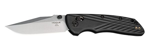 Hogue 24379 Deka 3.25in Folding Clip Point Plain Stone Tumbled CPM MagnaCut view 2