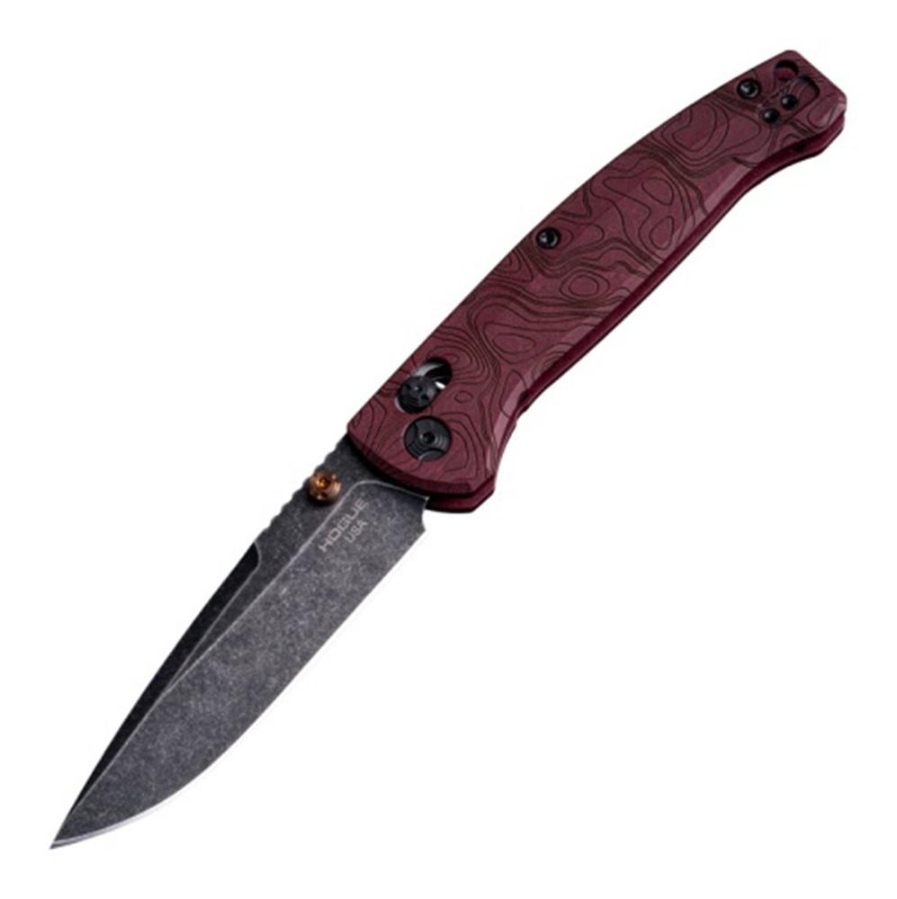 Hogue Knife 24452 Mysto 3.40in Folding Drop Point Plain Black Stonewashed C view 2