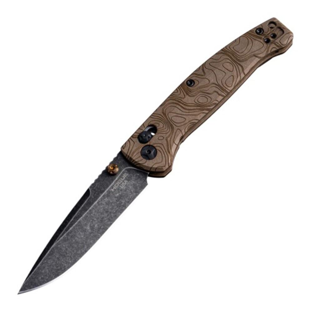 Hogue Knife 24453 Mysto 3.40in Folding Drop Point Plain Black Stonewashed C view 3