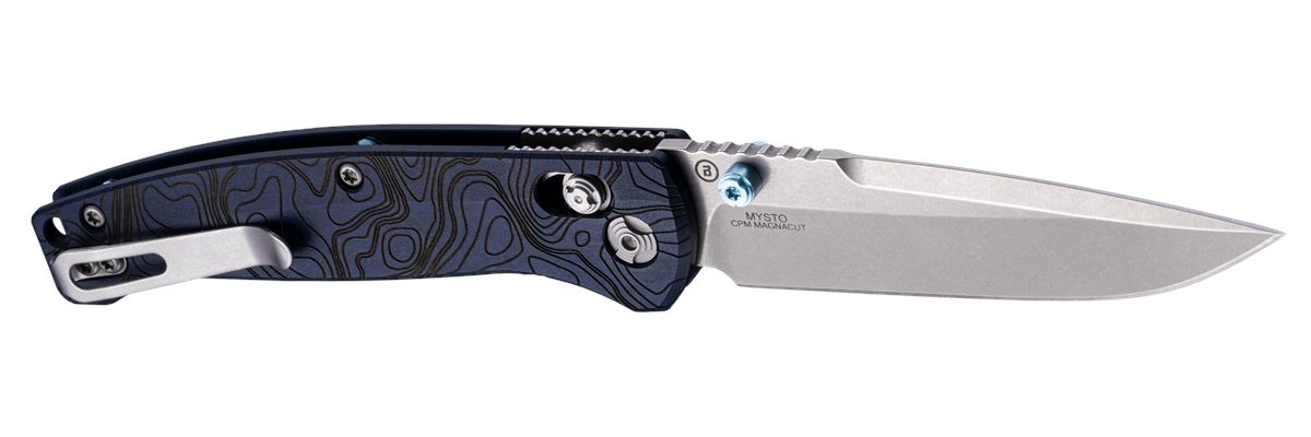 Hogue Knife 24456 Mysto 3.40in Folding Clip Point Plain Black Stonewashed C