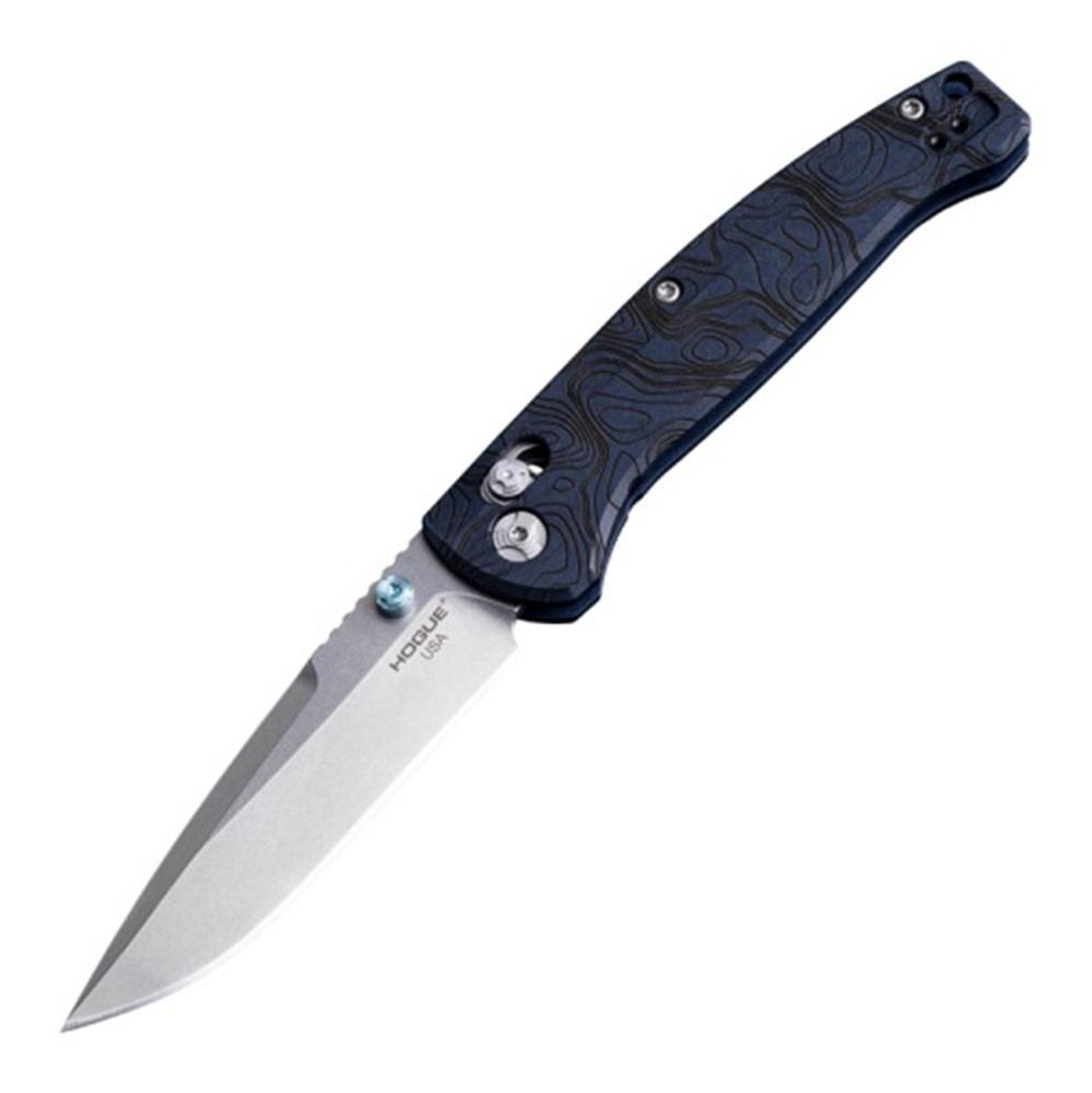 Hogue Knife 24456 Mysto 3.40in Folding Clip Point Plain Black Stonewashed C view 3