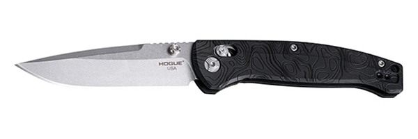 Hogue Knife 24457 Mysto 3.40in Folding Clip Point Plain Black Stonewashed C view 4