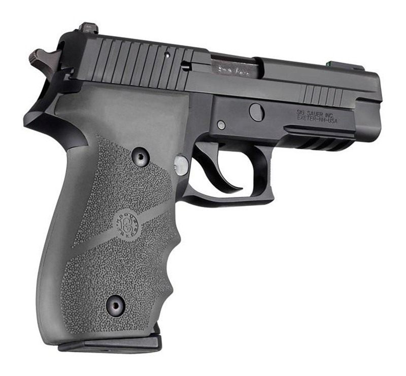 Hogue Overmolded Rubber Grip Handgun for Sig Sauer P226 Slate Grey with Fin view 2