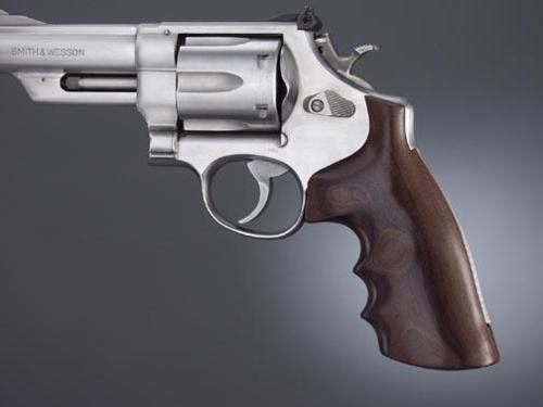 Hogue 29300 Wood Grips PAU Ferro, Smith Wesson N Square Butt view 2