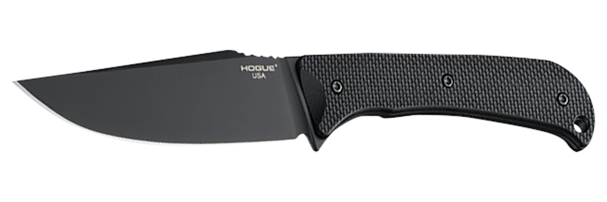 Hogue Combat Grips 35854 Extrak XL 3.90in Fixed Clip Point Plain Black Cera