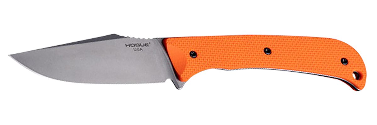 Hogue Combat Grips 35860 Extrak 3.30in Fixed Clip Point Plain Stone Tumbled