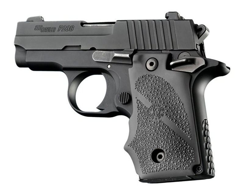 Hogue Overmolded Rubber Grip Handgun for Sig Sauer P238 Slate Grey with Fin