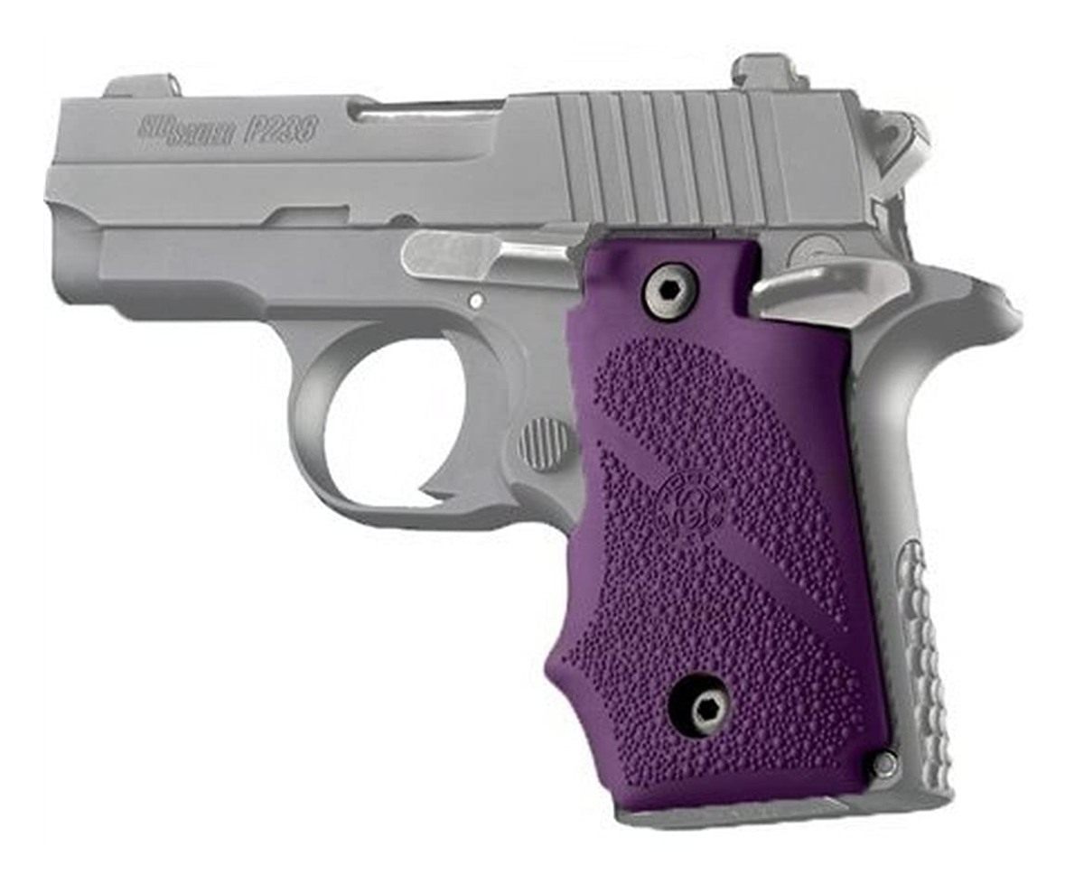 Hogue 38006 SIG Sauer P238 Rubber Grip with Finger Grooves, Purple