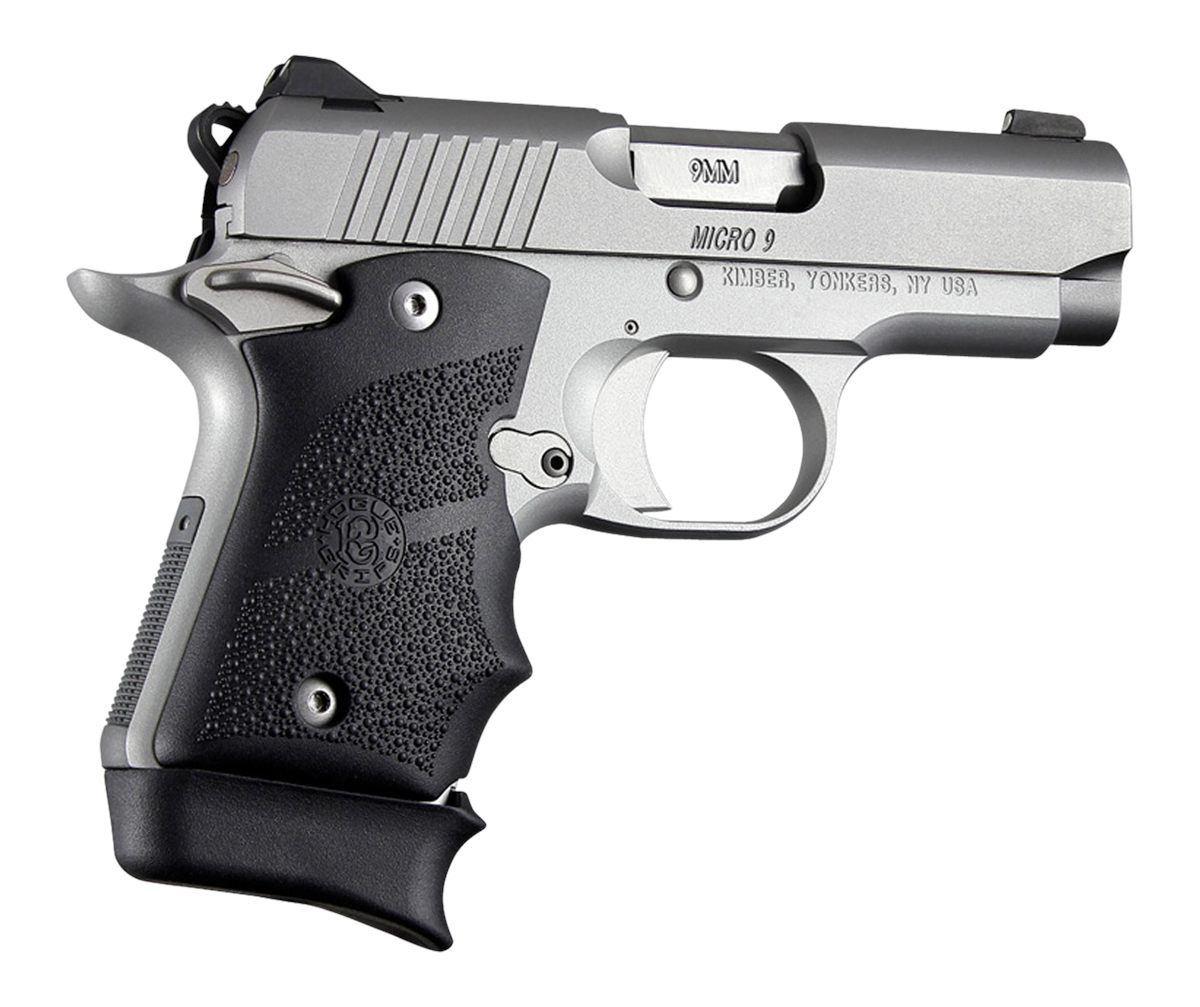 Hogue OverMolded Rubber Grip for Kimber Micro 9 (Ambi Safety) with Finger G