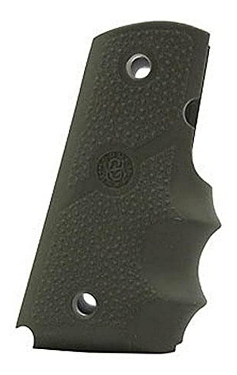 Hogue Officers Model Rubber Grip with Finger Grooves FDE, OD Green