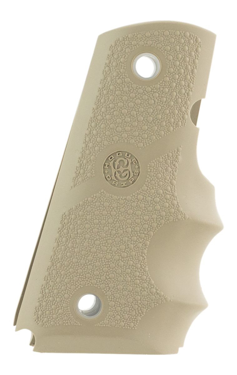 Hogue Officers Model Rubber Grip with Finger Grooves FDE, Flat Dark Earth