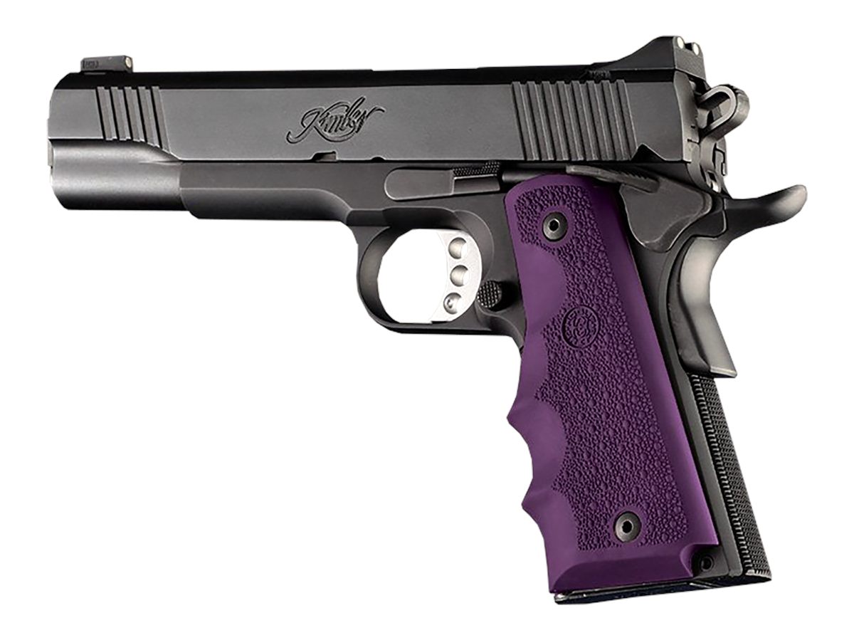 Hogue 45006 OverMolded Grip Cobblestone Purple Rubber with Finger Grooves f
