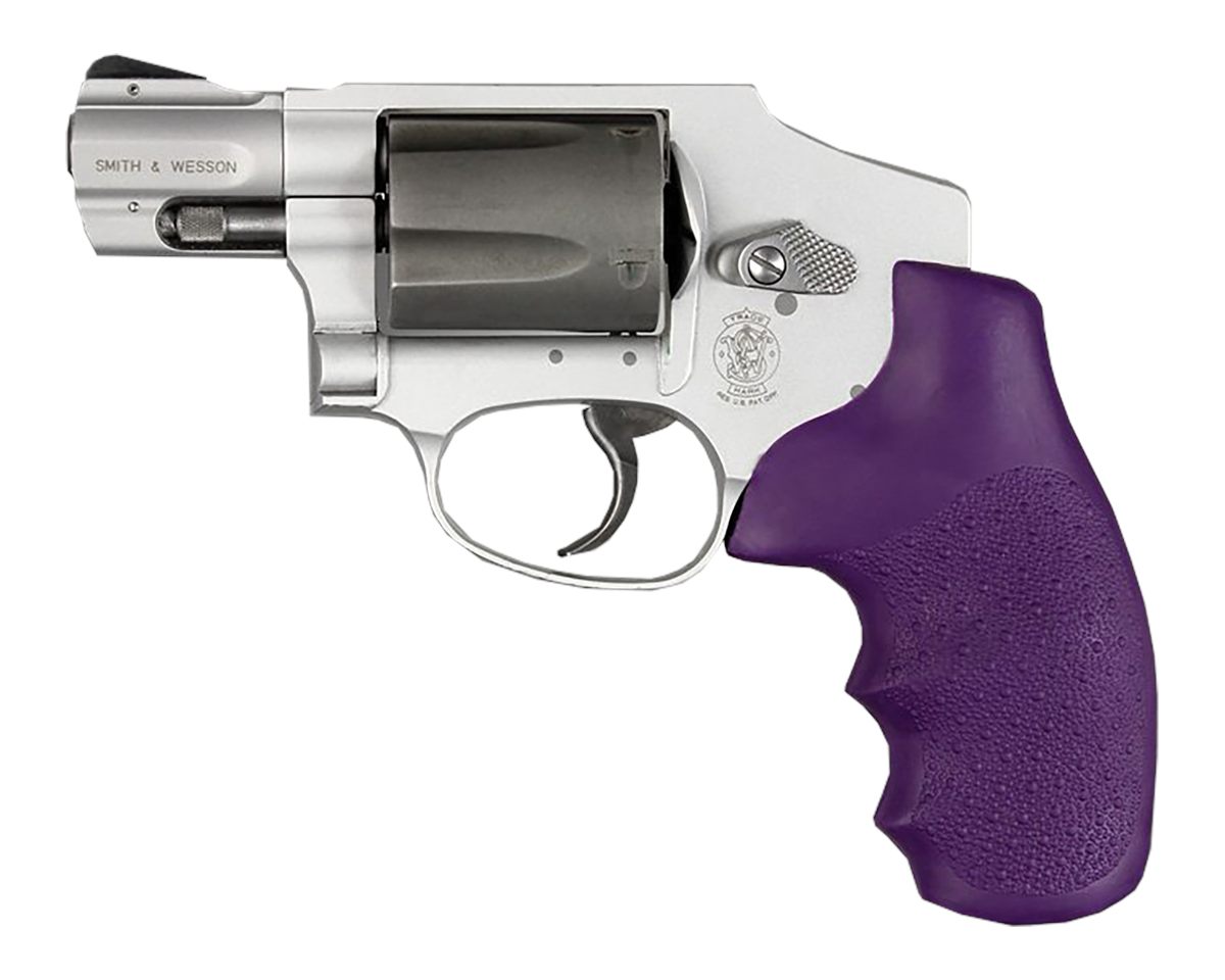 Hogue 60006 Rubber Grip for S W, J Round Butt, Monogrip, Purple