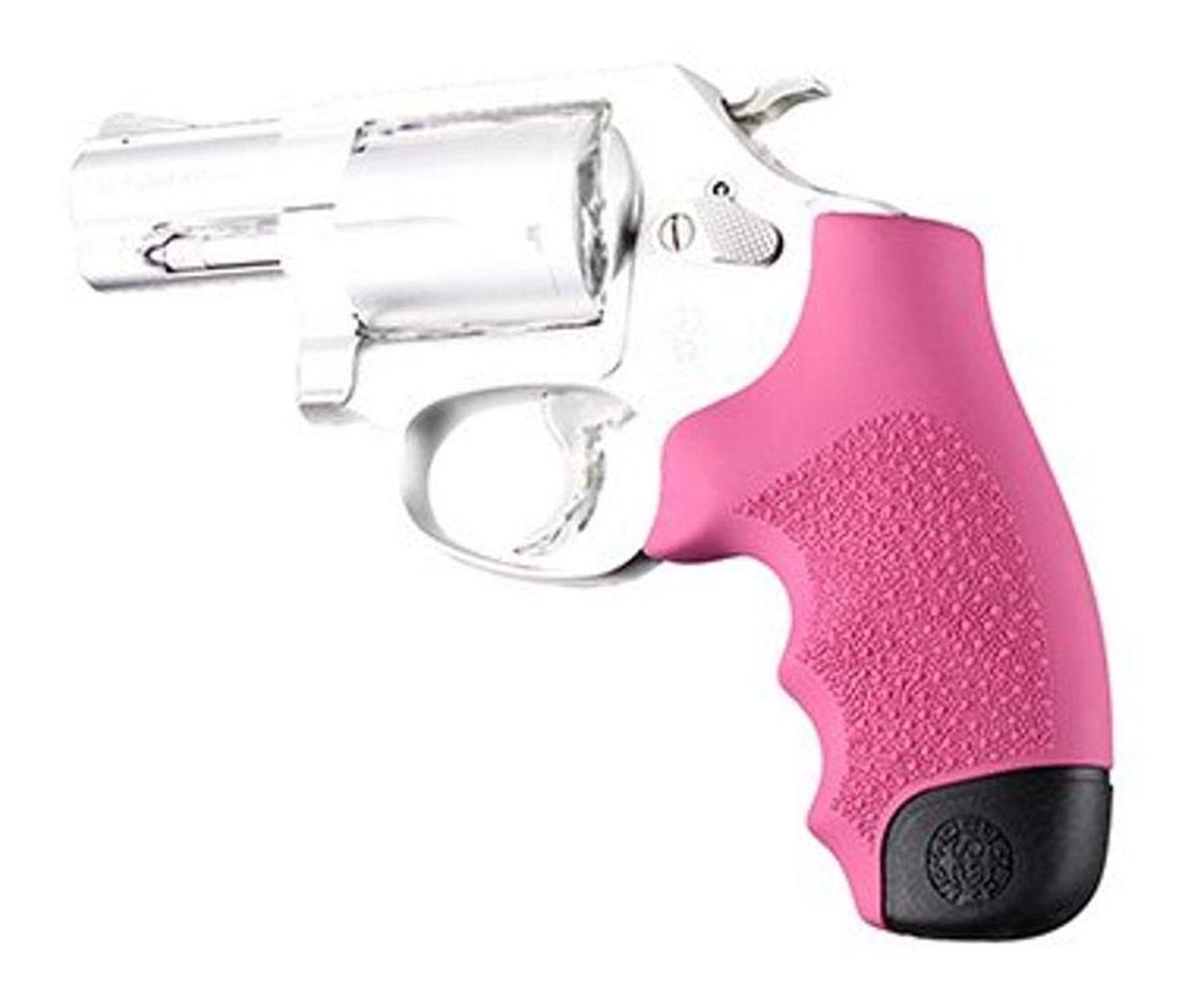 Hogue S W J Round Butt Rubber Monogrip, Pink