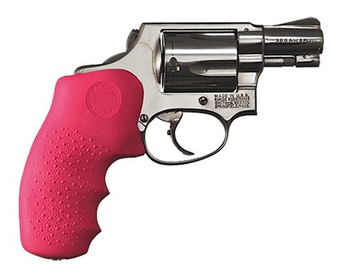 Hogue S W J Round Butt Rubber Monogrip, Pink view 2