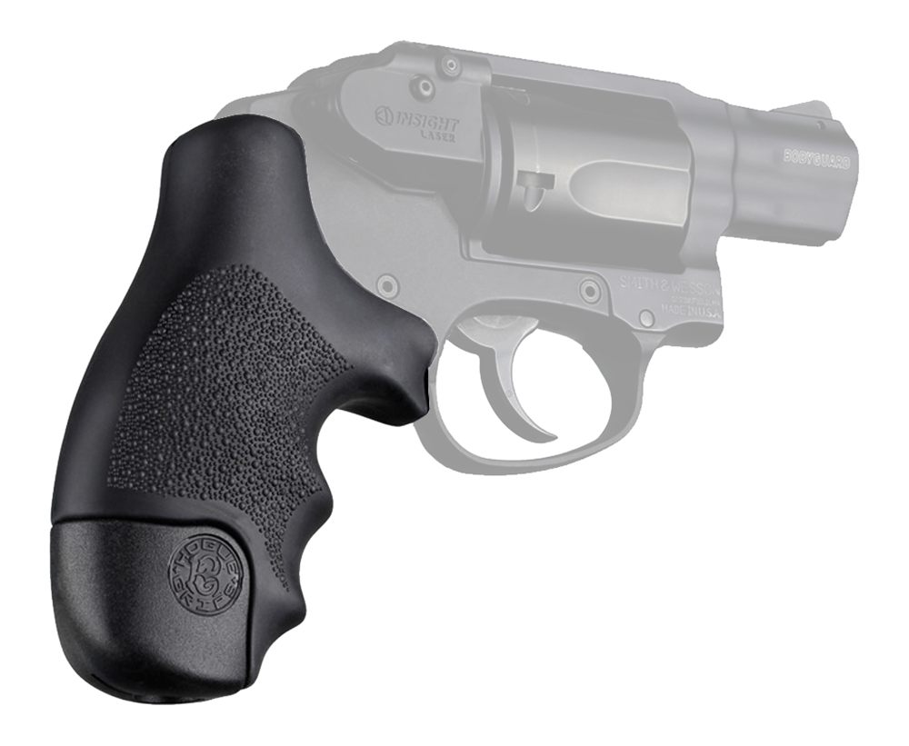 Hogue Combat Grips 60020 OverMolded Tamer Cobblestone Black Rubber with Fin