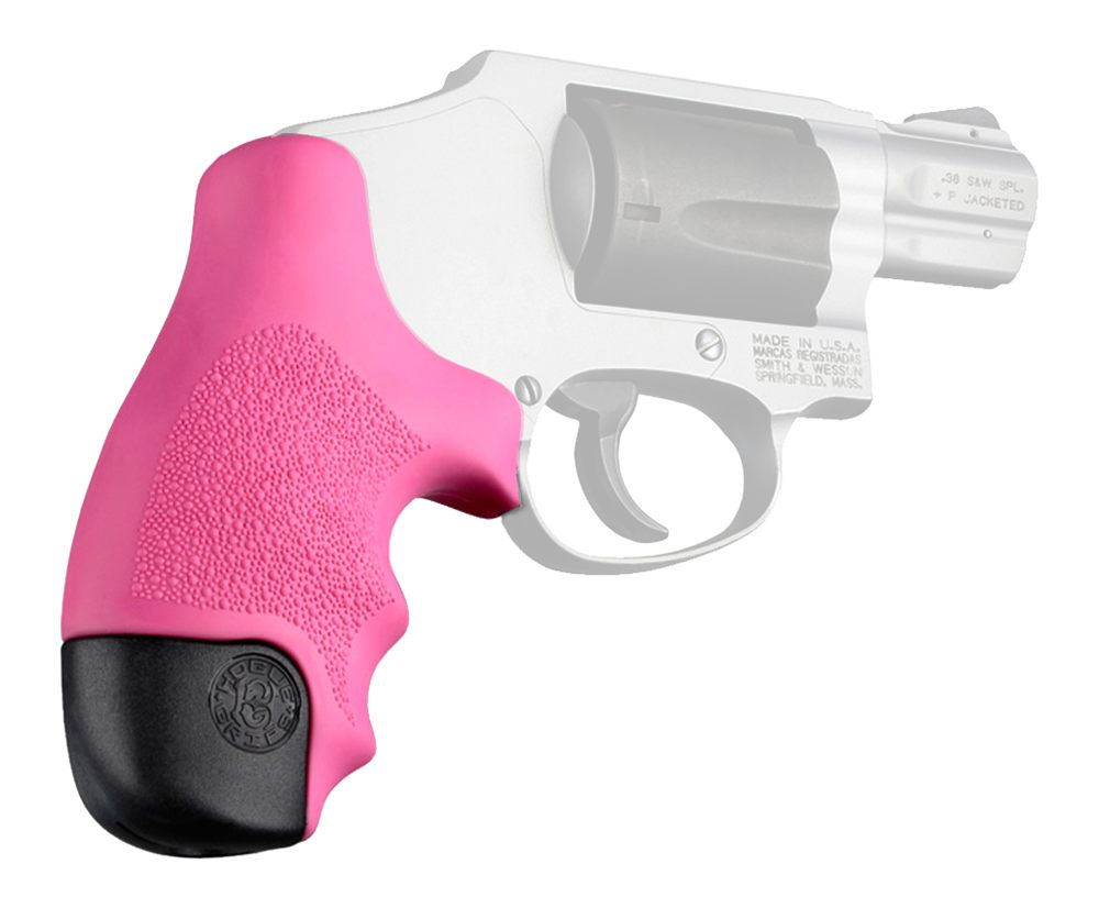 Hogue Combat Grips 60027 OverMolded Tamer Cobblestone Pink Rubber with Fing