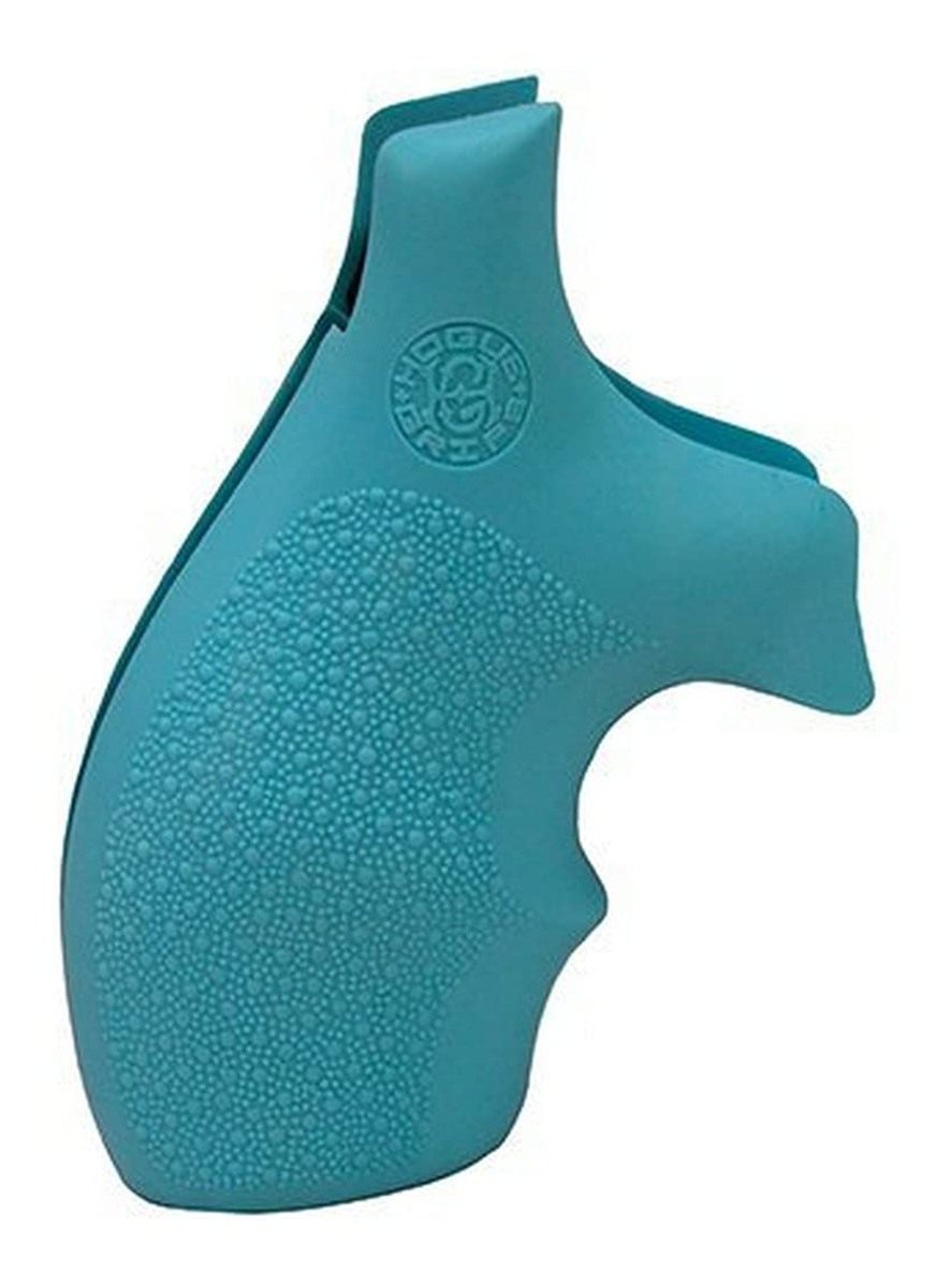 Hogue 61004 Rubber Grip for S W, J Round Butt, Bantam, Aqua