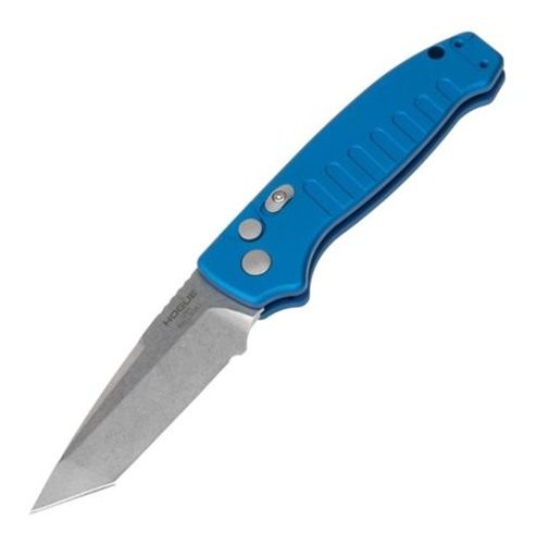 Hogue Knife Ballista-I 3.5in Button Lock Automatic - Tanto Blade Tumbled Fi