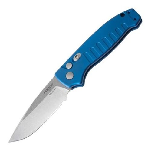Hogue Ballista-I 3.5in Button Lock Automatic - Drop Point Blade Tumbled Fin