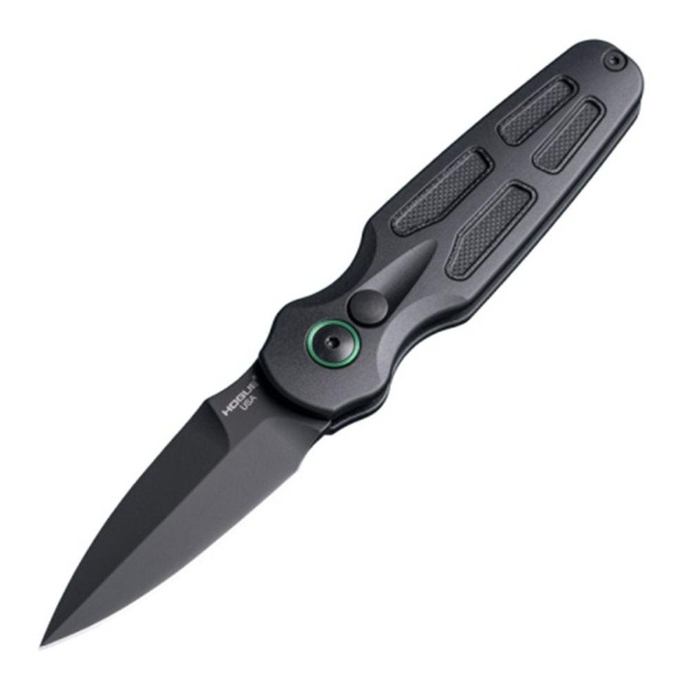Hogue Knife Ballista-II 2.6in Button Lock Automatic - Bayonet Blade Black F view 2