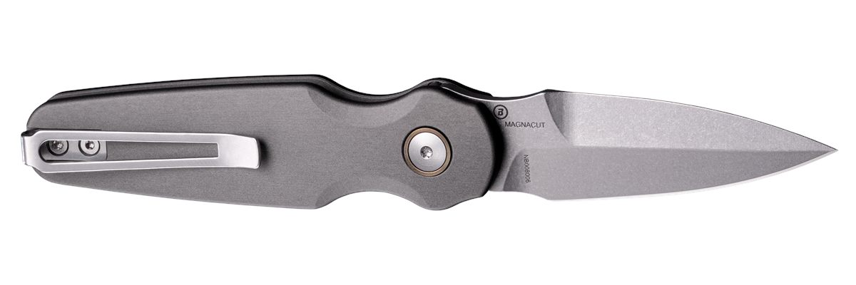 Hogue Knife Ballista-II 2.6in Button Lock Automatic - Bayonet Blade Tumbled