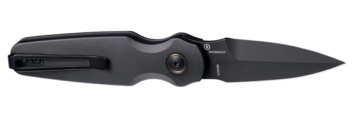 Hogue Knife Ballista-II 2.6in Button Lock Automatic - Bayonet Blade Black F