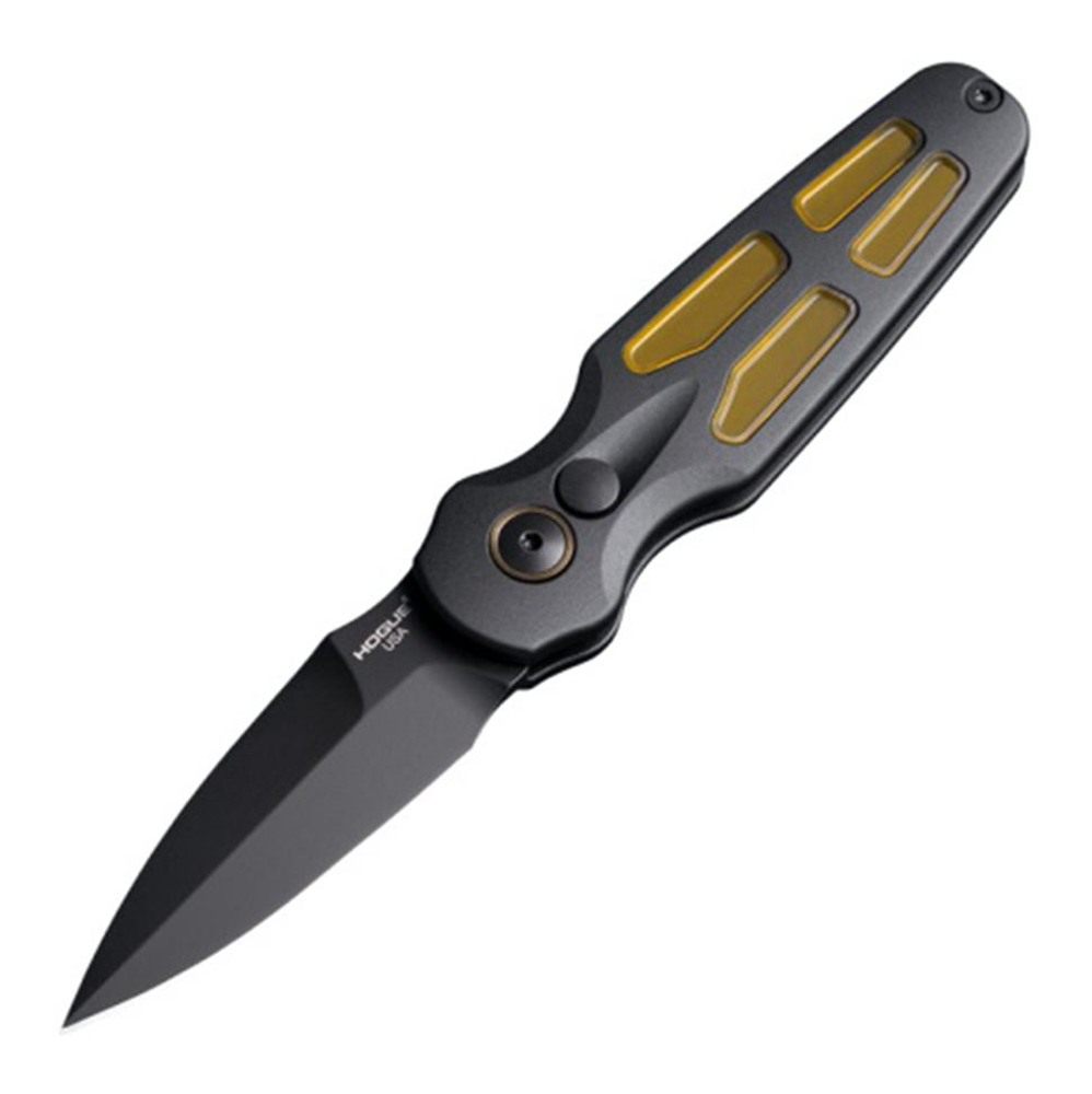 Hogue Knife Ballista-II 2.6in Button Lock Automatic - Bayonet Blade Black F view 2