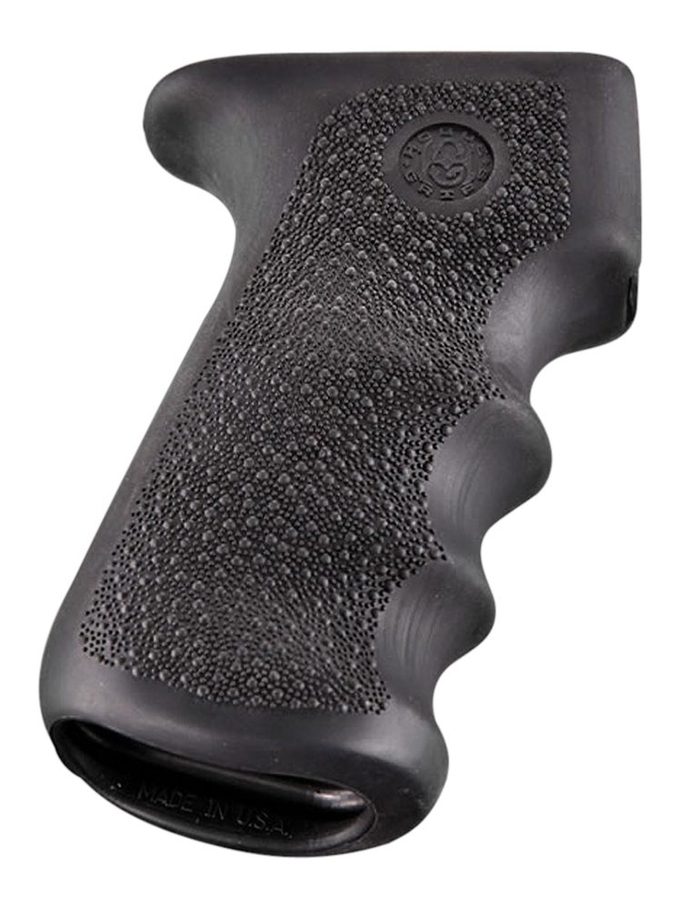 Hogue Combat Grips 74000 Rubber Cobblestone Black with Finger Grooves for A
