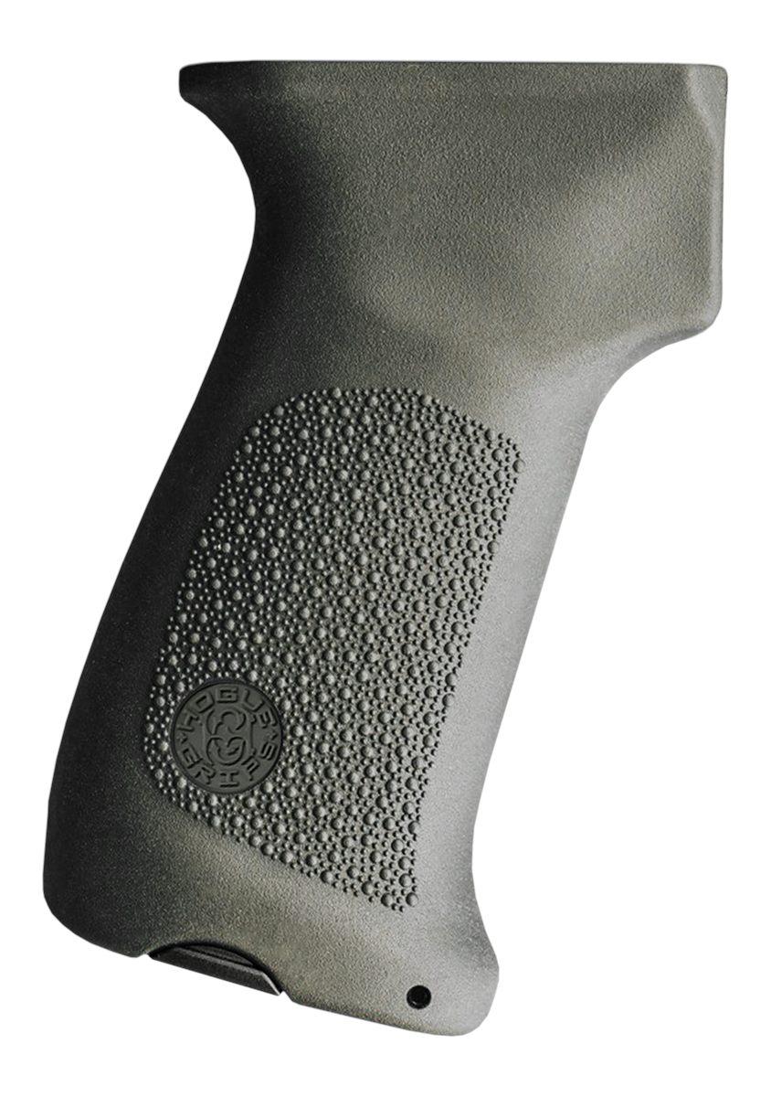 Hogue 74031 Pistol Grip w/o Finger Grooves OD Green Overmolded Rubber Fits AK-47/AK-74
