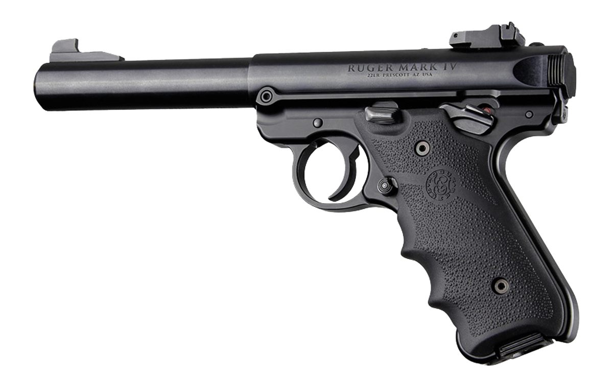 Hogue OverMolded Rubber Grip for Ruger MK IV with Finger Grooves, Black - 7
