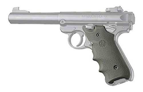 Hogue Ruger MKIV Rubber Grip with Finger Grooves OD Green view 2