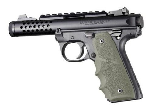 Hogue 79081 Ruger MKIV 22/45 Rubber Grip with Finger Grooves