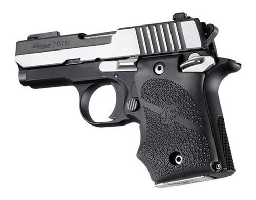 Hogue 98080 Rubber Grip Black with Finger Grooves for Sig P938 Ambidextrous