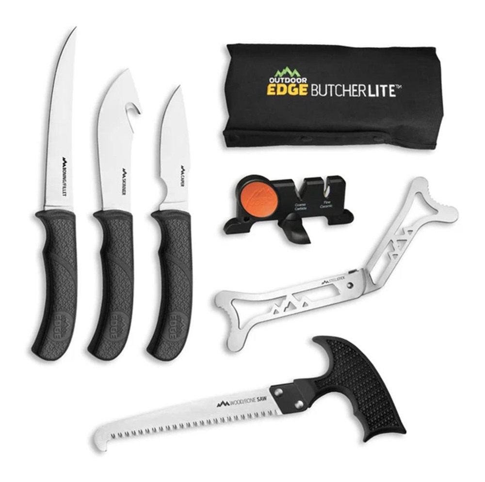 Outdoor Edge BL1 ButcherLite 4.30in/4.50in/5.9in/6in Folding Plain/Saw 420J view 3