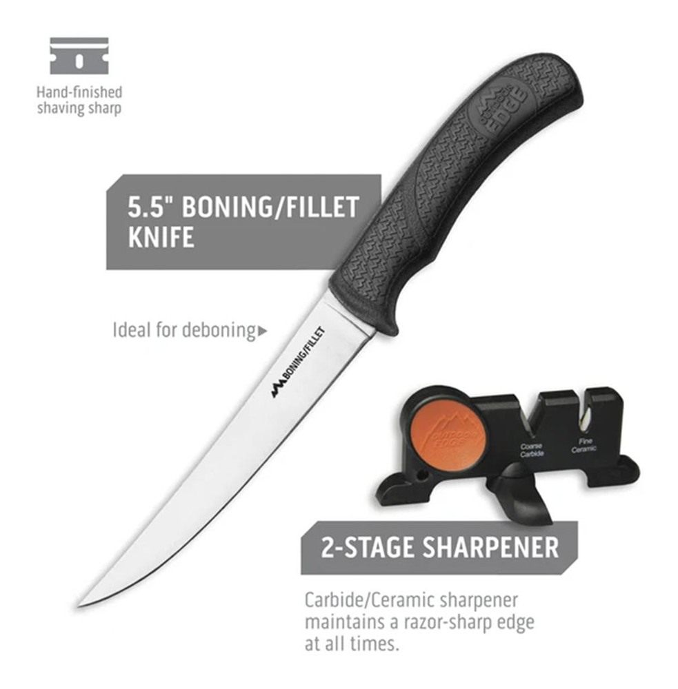 Outdoor Edge BL1 ButcherLite 4.30in/4.50in/5.9in/6in Folding Plain/Saw 420J view 5