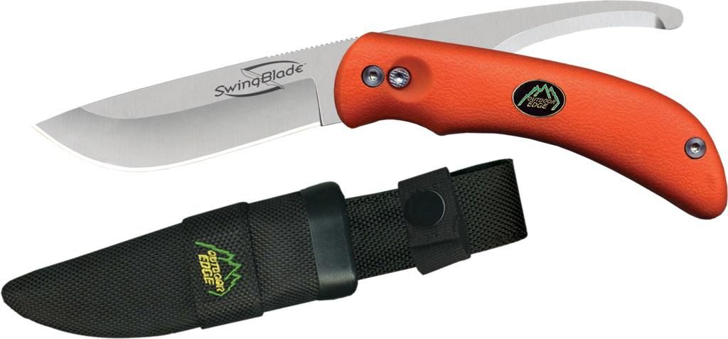Outdoor Edge Cutlery Swingblaze Knife-orange Drop Point Skinner Gut Blade S