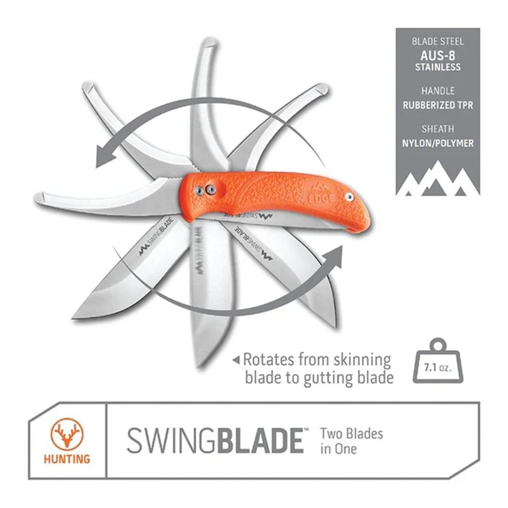 Outdoor Edge SZ20NC SwingBlade 3.60in/3.20in Folding Skinning/Gutting Plain view 2