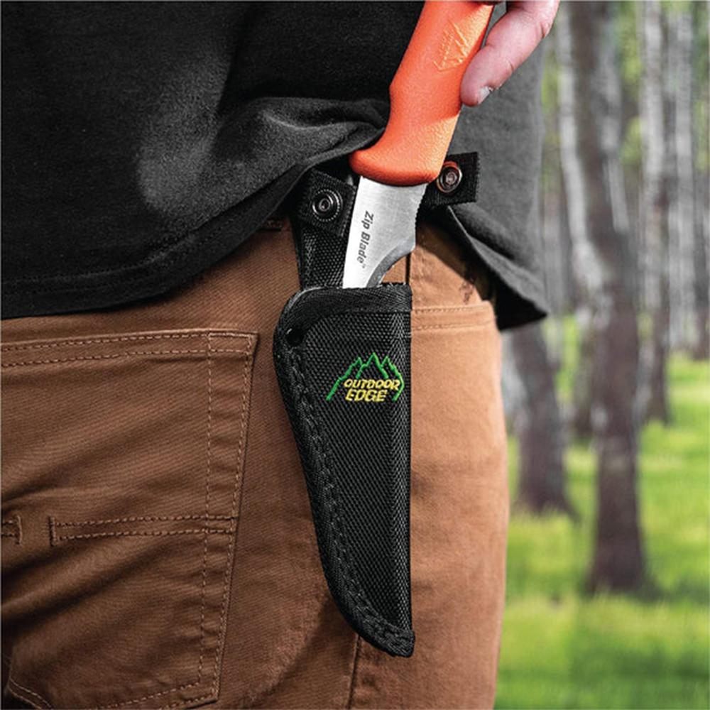 Outdoor Edge ZipBlade Fixed-Blade Field Dressing Knife 4in Orange