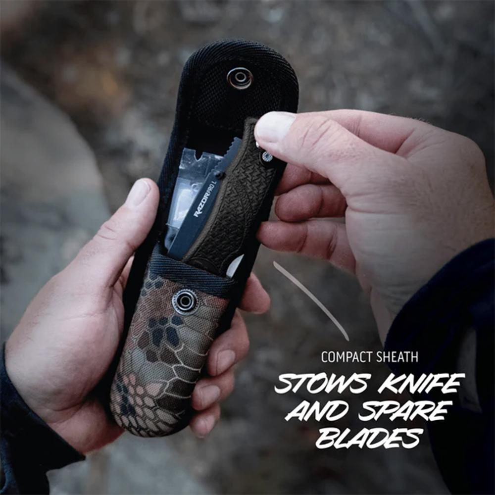 Outdoor Edge Razor-Lite Folding Knife, (6 Blades, Clam), Black view 3