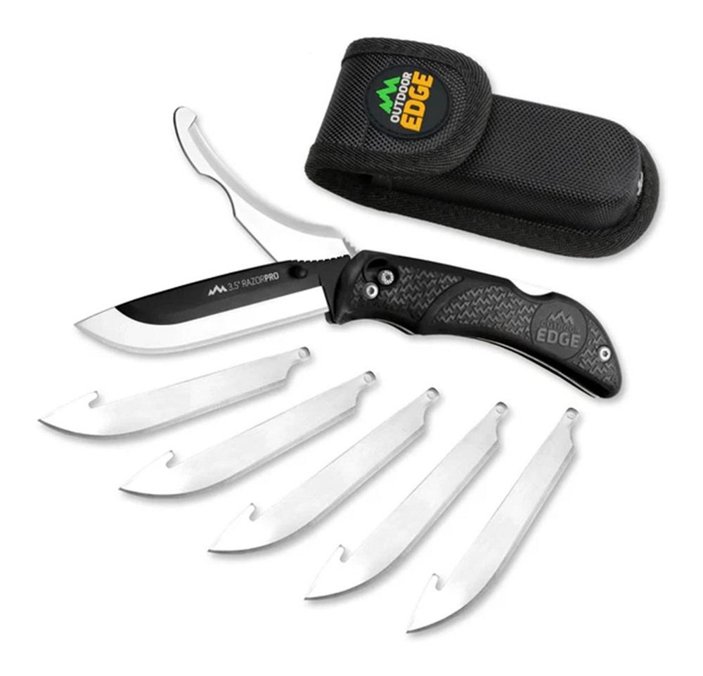 Outdoor Edge RO10C RazorPro 3.50in Folding Razor/Gut Plain 420J2 SS Blade view 5