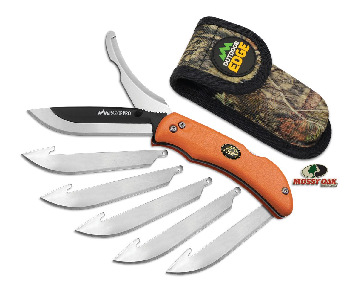 Outdoor Edge RO20C RazorPro 3.50in Folding Razor/Gut Plain/Saw 420J2 Stainl