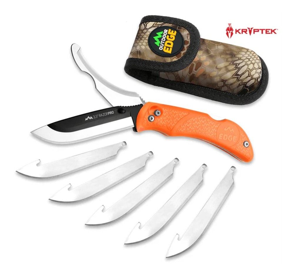 Outdoor Edge RO20C RazorPro 3.50in Folding Razor/Gut Plain/Saw 420J2 Stainl view 5