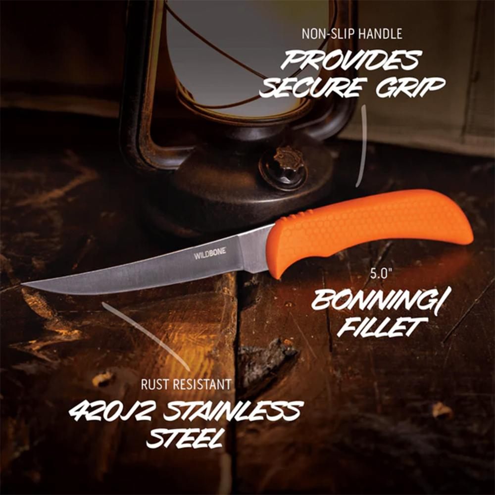 Outdoor Edge WildBone Two-Knife Combo with Sharpener 5in Boning Blade 4in S view 7